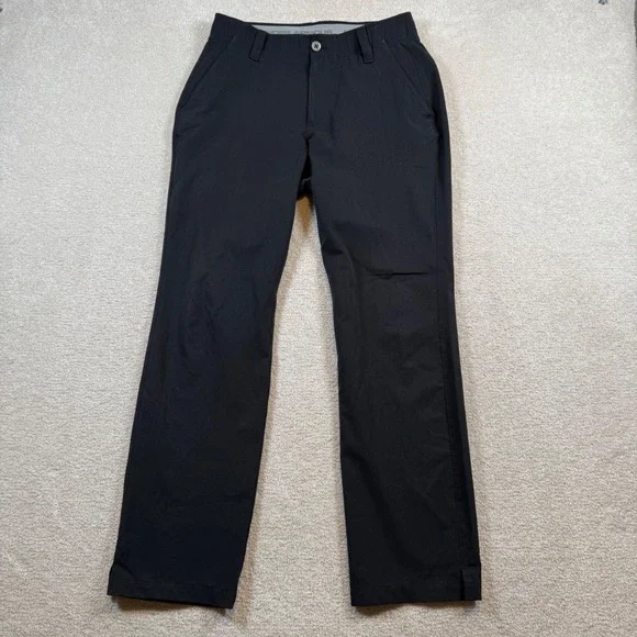 Under Armour Matchplay Mens Black Loose Golf Pants Size 30x30 - Picture 2 of 10